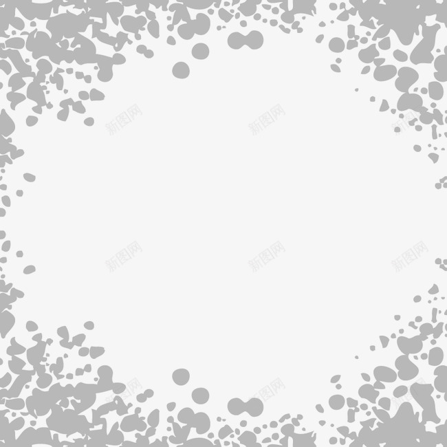 水墨墨点边框矢量图ai免抠素材_新图网 https://ixintu.com 墨点 水墨 边框 矢量图