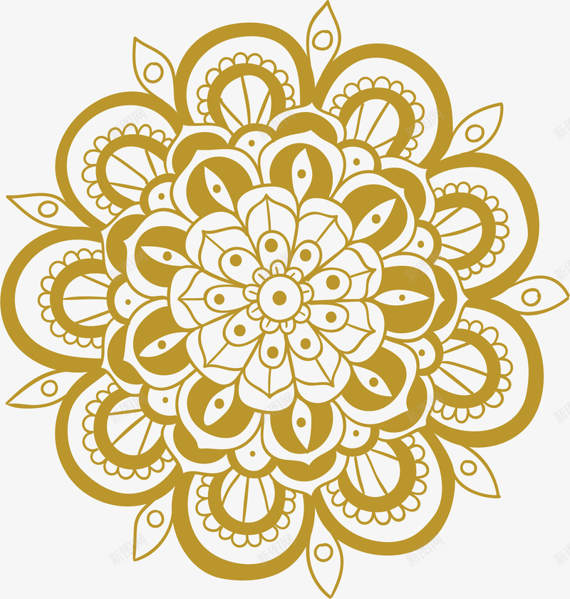 复古金色镂空曼陀罗矢量图ai免抠素材_新图网 https://ixintu.com 佛教 宗教 宗教花纹 曼荼罗图案 曼陀罗 矢量png 矢量图 金色曼陀罗