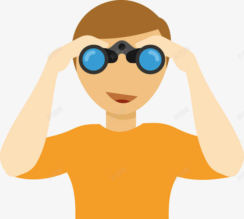 拿着黑色望远镜看的男士矢量图eps免抠素材_新图网 https://ixintu.com 一个望远镜 望远镜 望远镜望远 矢量望远镜 黑色望远镜 矢量图
