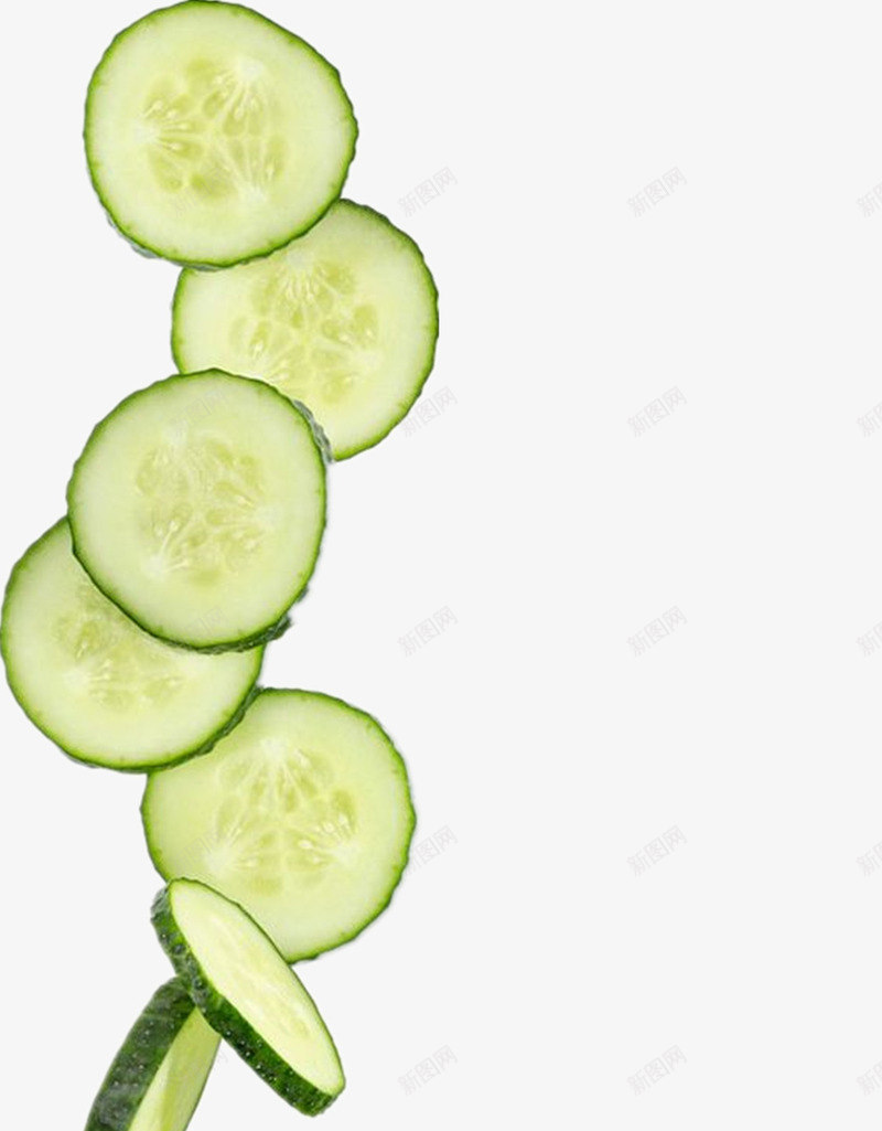 蔬菜之黄瓜片png免抠素材_新图网 https://ixintu.com 植物 绿色 蔬果 蔬菜
