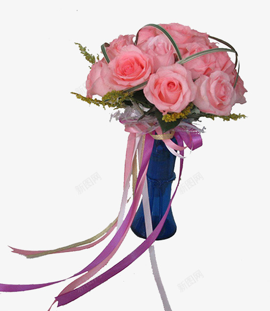 新娘捧花玫瑰png免抠素材_新图网 https://ixintu.com 婚庆花艺 手绘绣球花朵 新娘手捧花 绘画写生 装饰花朵