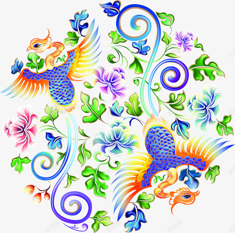 中秋节花开富贵包装png免抠素材_新图网 https://ixintu.com 中秋节 包装 富贵