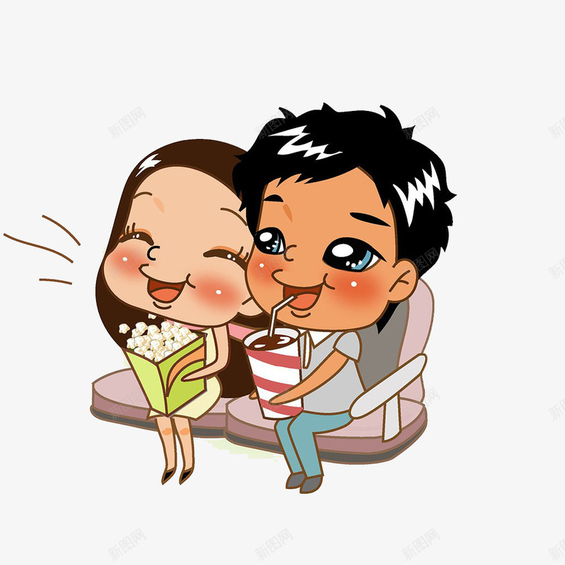 看电影大笑的两个人png免抠素材_新图网 https://ixintu.com 卡通手绘 大笑 大笑的人 开心 相约 笑 笑口常开 高兴