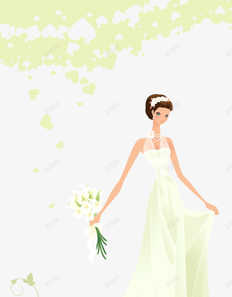 手捧鲜花的美女png免抠素材_新图网 https://ixintu.com 免费矢量下载 手捧鲜花的美女 插画 爱心 艺术照