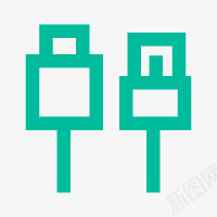 手绘创意合成数据线充电头小图标png_新图网 https://ixintu.com 充电 创意 合成 图标 数据线