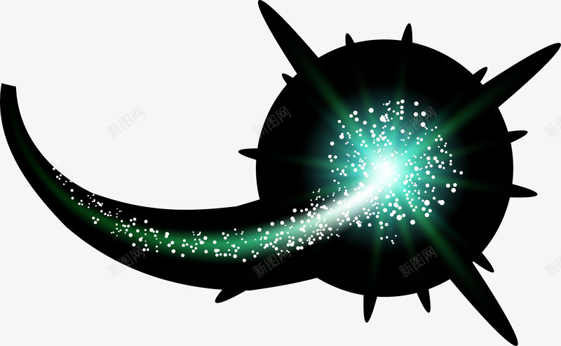 梦幻绿色星河png免抠素材_新图网 https://ixintu.com 唯美星河 弯曲 星星 梦幻星河 绿色星河 黑色圆圈