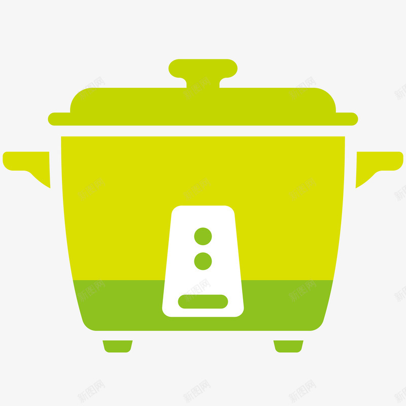 彩色电饭锅插画矢量图ai免抠素材_新图网 https://ixintu.com 免抠PNG 卡通电饭锅 家电 彩色电饭锅矢量插画 电锅 电饭锅 矢量图 绿色