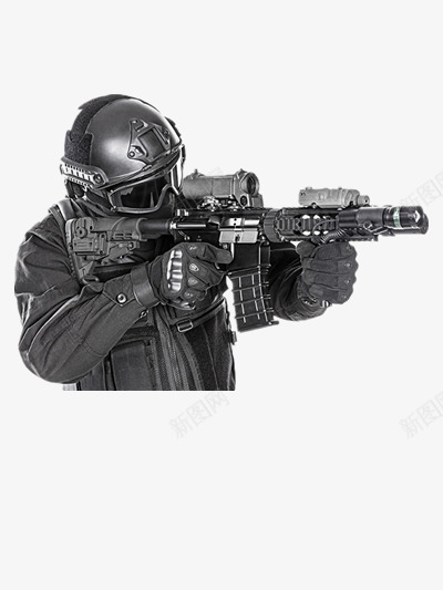 士兵png免抠素材_新图网 https://ixintu.com 军事武器 军事素材 军事题材 冲锋枪 士兵装备 游戏题材 特种兵 现代科技