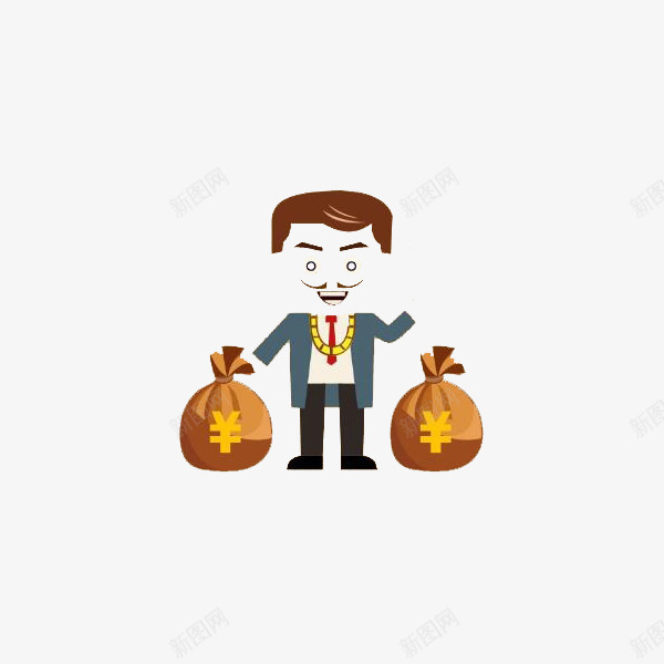 手拿钞票的卡通人png免抠素材_新图网 https://ixintu.com 人民币 卡通 可爱 开心 微笑 手拿钞票 手绘 纸币 钞票