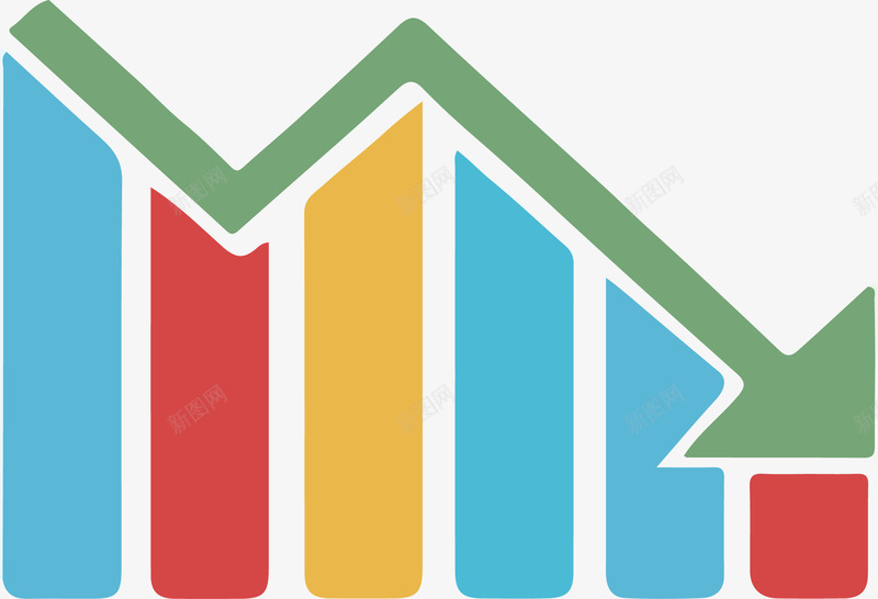 彩色柱图折线图矢量图ai免抠素材_新图网 https://ixintu.com 分类标签 数据图表 流程图 矢量图