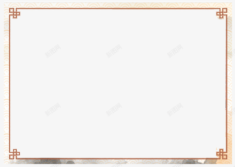金丝相框cdr免抠素材_新图网 https://ixintu.com 中国风画框 方形 相框 边框 金色