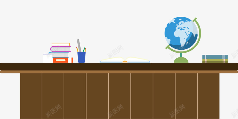 卡通讲台装饰矢量图eps免抠素材_新图网 https://ixintu.com 卡通 学习 扁平 教室 教师节 教育 模板 矢量图 装饰图案