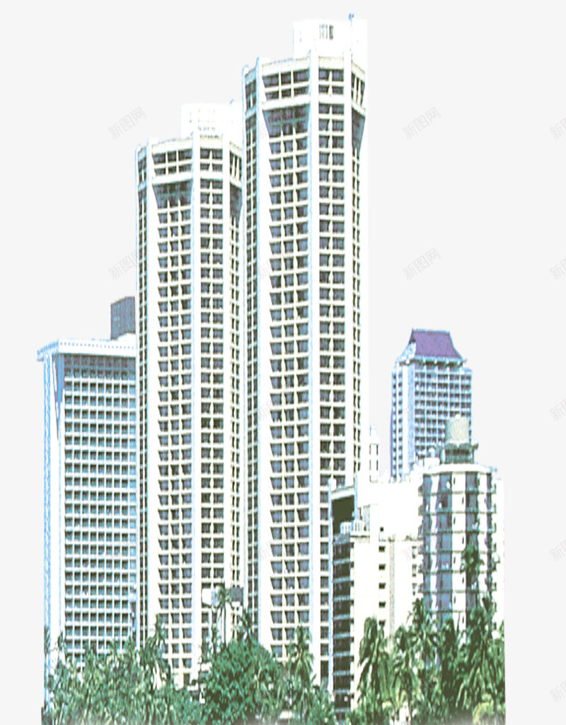 小区高楼png免抠素材_新图网 https://ixintu.com 城市 深圳 深圳城市 金融 高端