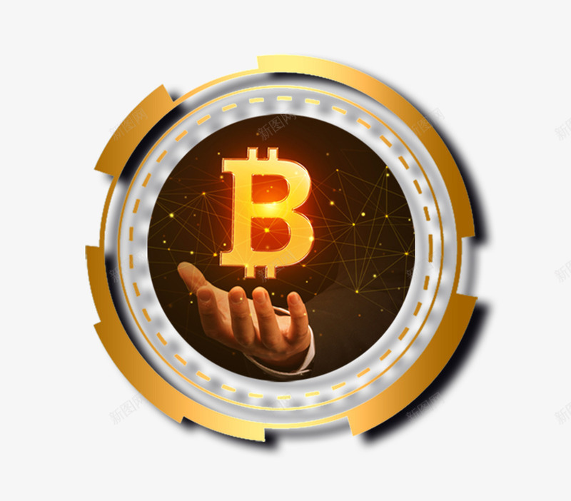 区块链比特币宣传psd免抠素材_新图网 https://ixintu.com 企业 区块链 大数据 宣传 比特币 科技 金融 黑金风