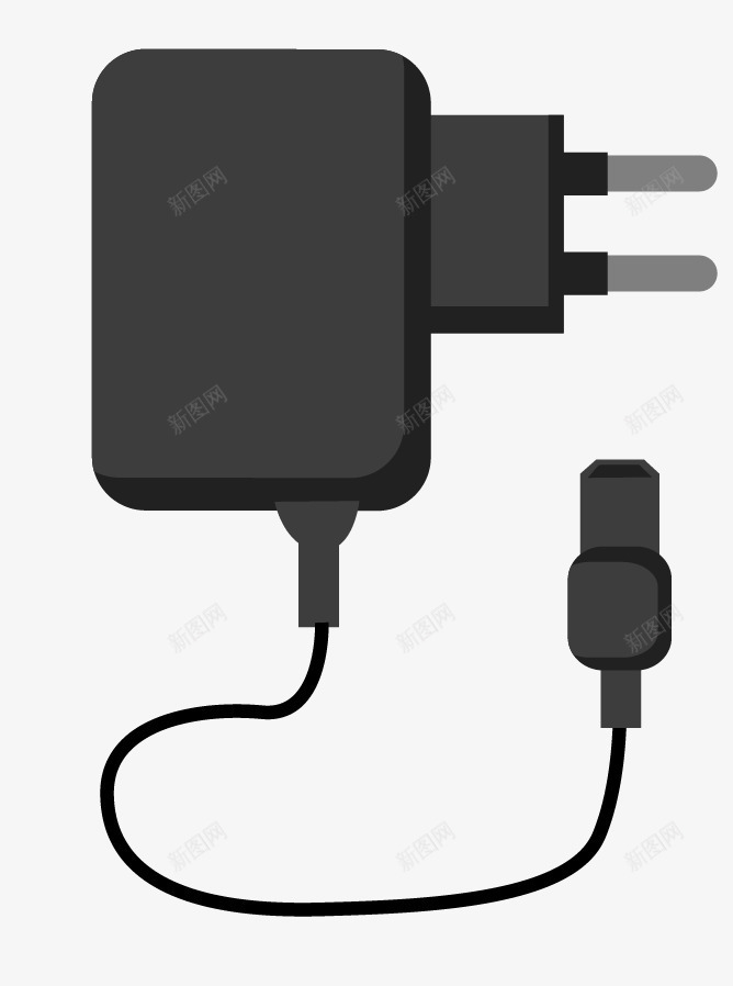 手绘卡通深灰色手机充电器png免抠素材_新图网 https://ixintu.com 充电器 快充 手机充电器 手机配件 手绘卡通 深灰纯色 深灰色