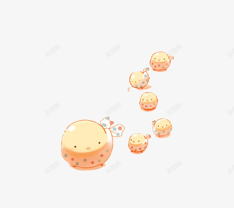 一群萌萌的小鸡png免抠素材_新图网 https://ixintu.com 卡通 可爱 小鸡崽 手绘 甜点 萌 蛋糕 面包 食品 食品海报插画 食物