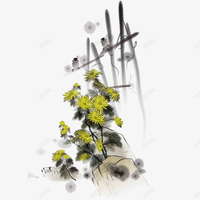 重阳节黄色菊花朵装饰免psd免抠素材_新图网 https://ixintu.com 300像素 PNG透明底 背景 装饰 重阳节 重阳节黄色菊花朵装饰免下载 黄菊花