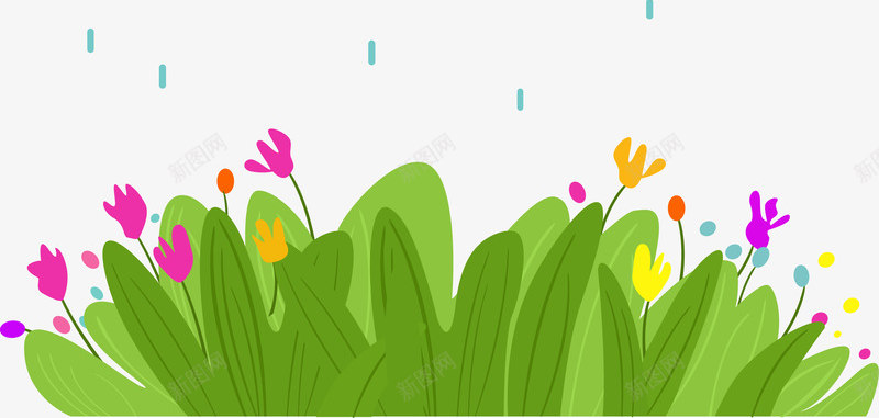 灌溉草地的小雨矢量图ai免抠素材_新图网 https://ixintu.com 小雨 绿色 草地 蓝色 矢量图