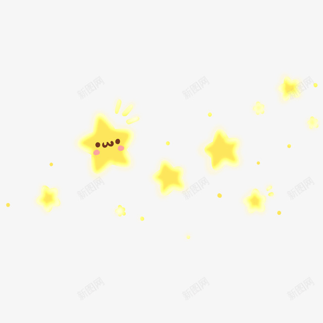 黄色卡爱卡通星星png免抠素材_新图网 https://ixintu.com 卡通 星星 色卡