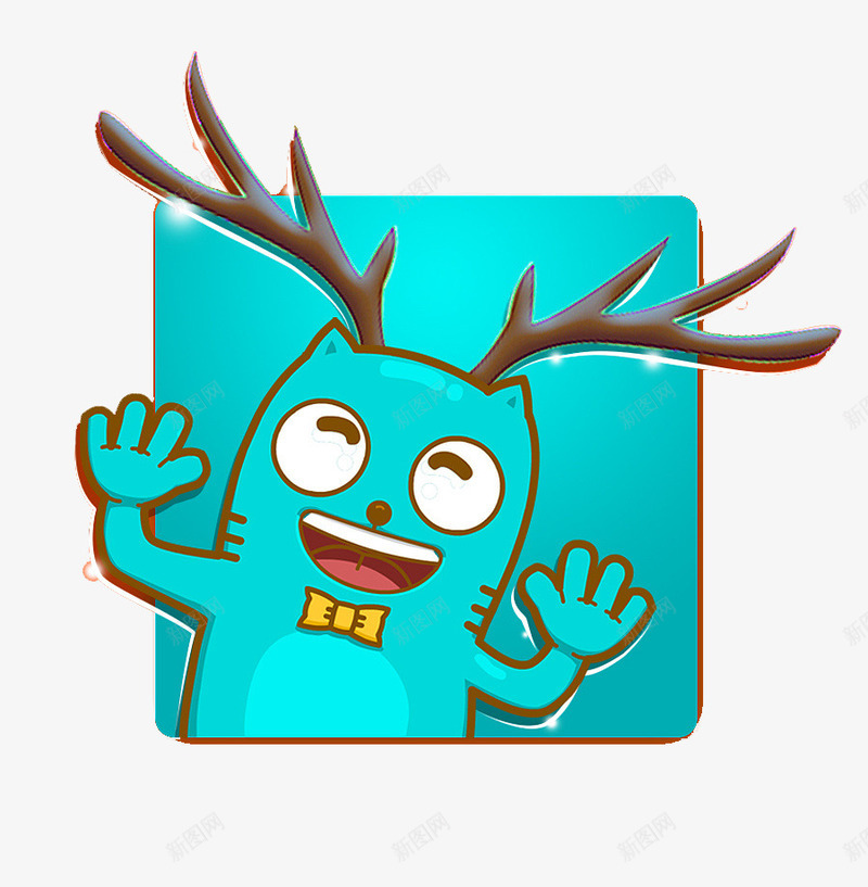 开心小猫头上的羊角png免抠素材_新图网 https://ixintu.com 动物 卡通 喂养 宠物 小猫 小猫咪 开心 猫 猫咪 猫咪胡子 羊角 胡子 胡须