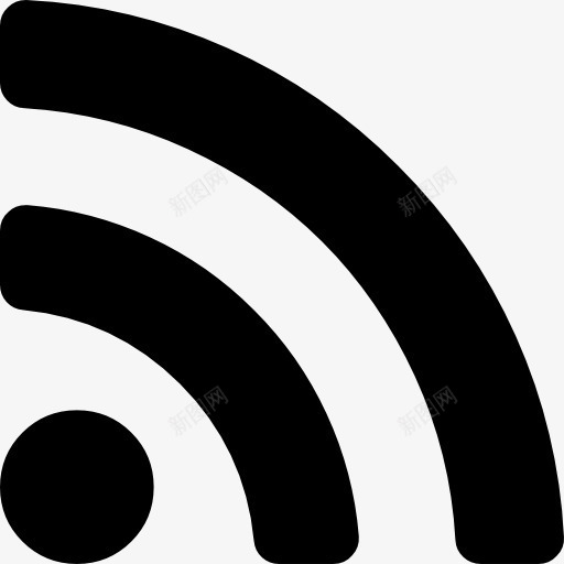 RSS标志图标png_新图网 https://ixintu.com 互联网接口 无线连接 网站 计算 连接