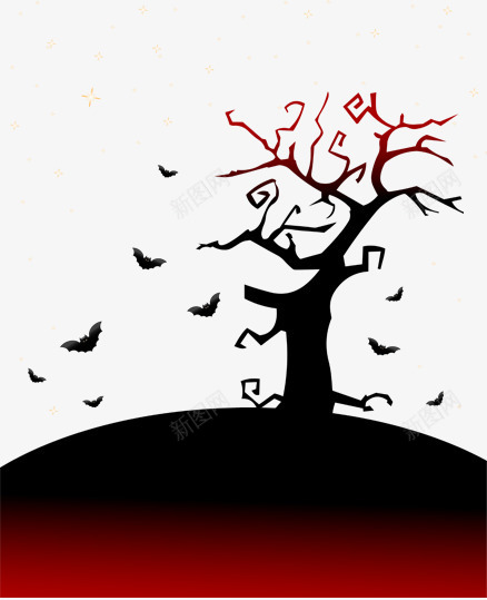 万圣节夜晚景色png免抠素材_新图网 https://ixintu.com 万圣节 万圣节夜晚景色 万圣节鬼屋 万圣鬼节 十字架 南瓜灯 蝙蝠 鬼灯 黑色