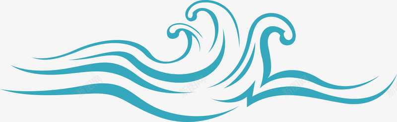 卡通湖水波浪png免抠素材_新图网 https://ixintu.com 卡通湖水 手绘湖水线条 河水 河流 波纹 湖水波纹 纹理 自然风景 蓝色