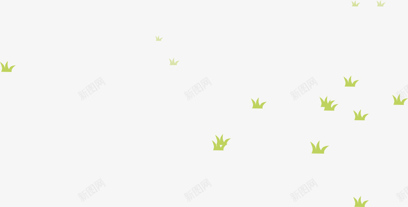 绿色春日踏青小草png免抠素材_新图网 https://ixintu.com 春日 绿色 踏青