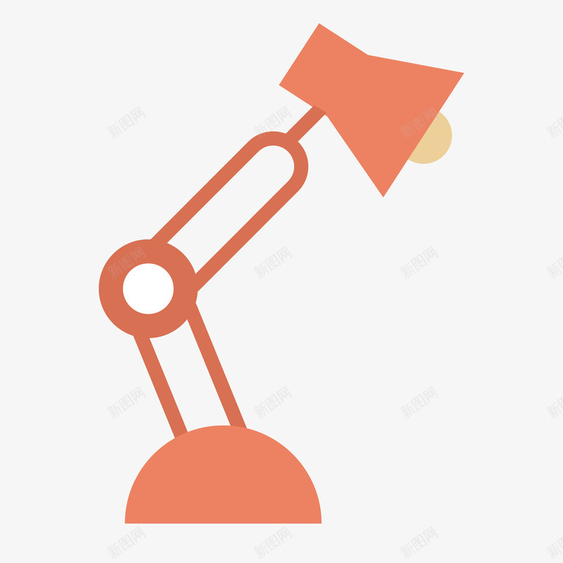 卡通台灯矢量图ai免抠素材_新图网 https://ixintu.com 书桌 卡通 台灯 学习 扁平化 照明工具 矢量图
