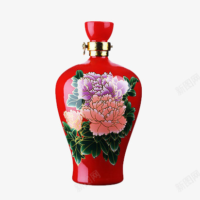 山东枣木杠白酒png免抠素材_新图网 https://ixintu.com 产品实物 山东白酒 枣木杠 花开富贵
