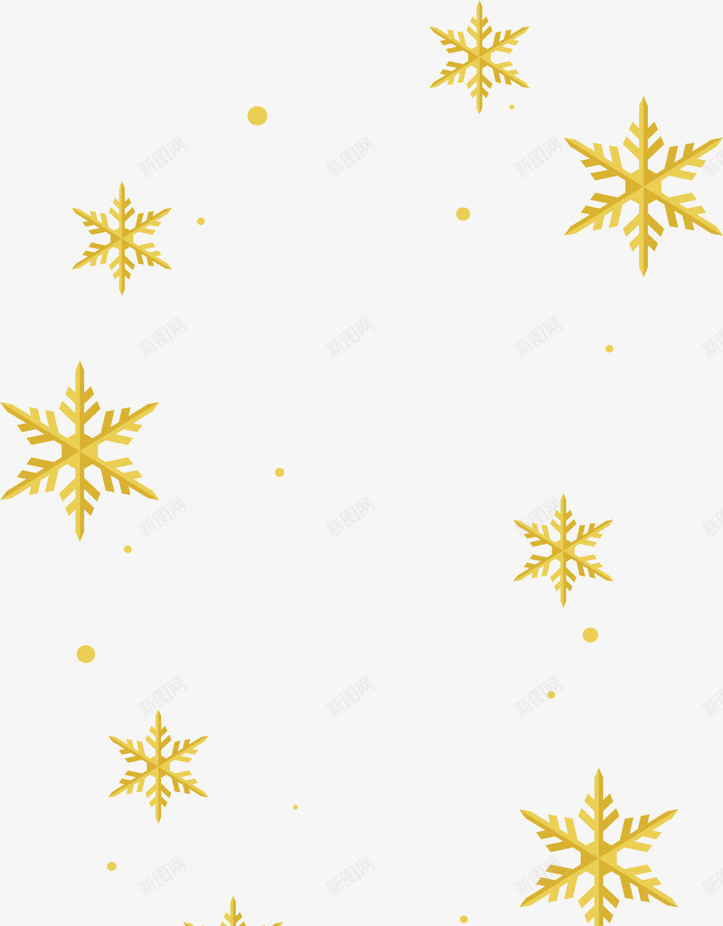 冬天金色雪花花纹矢量图ai免抠素材_新图网 https://ixintu.com 矢量png 花纹 金色花纹 金色雪花 雪花 雪花花纹 矢量图