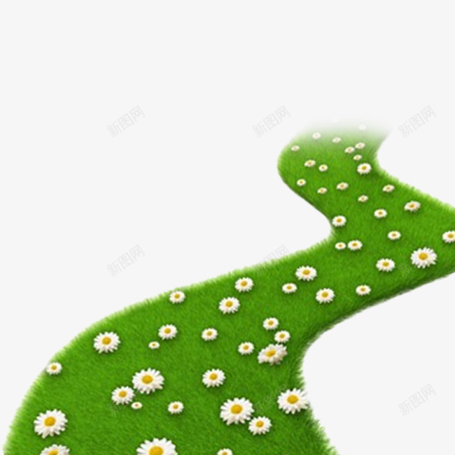 春天花草绿道png免抠素材_新图网 https://ixintu.com 初春焕彩 春天元素 春天绿道 春天花草绿道 绿道