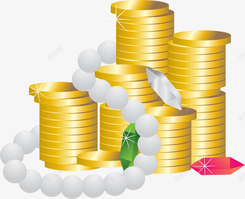 金银珠宝png免抠素材_新图网 https://ixintu.com 5角硬币 五毛硬币 小额硬币 珠宝 硬币 金属硬币