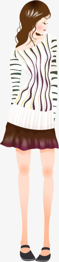 侧面美丽女孩png免抠素材_新图网 https://ixintu.com 人物 卡通 女孩插画 手绘女孩 美女