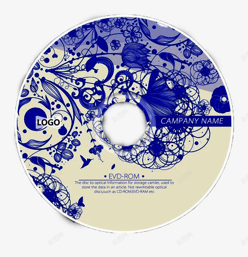 青花瓷DVD封套png免抠素材_新图网 https://ixintu.com 蓝色 装饰 设计 青花瓷