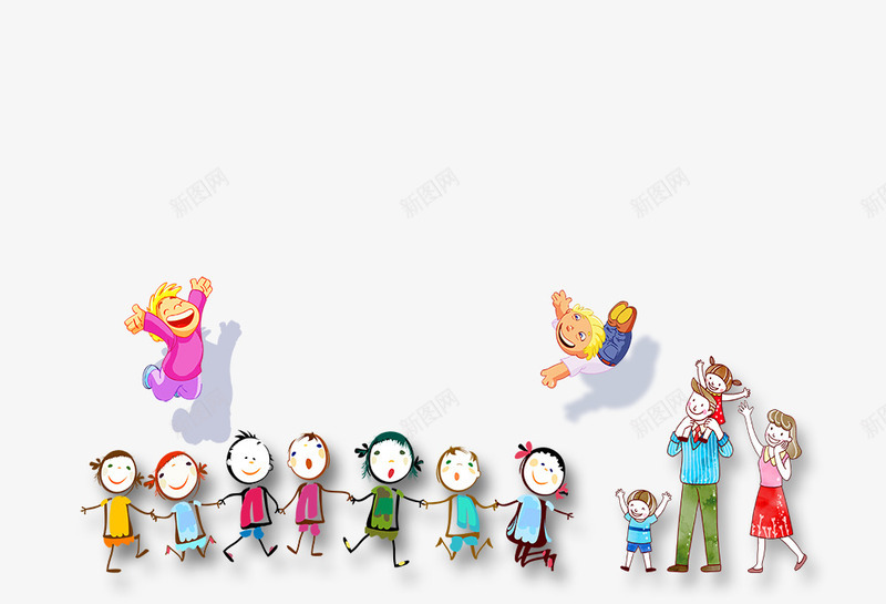 卡通人物背景png免抠素材_新图网 https://ixintu.com psd 书本 儿童 卡通 卡通人物背景免费下载 卡通蓝天 广告设计 海报 白色 背景 铅笔
