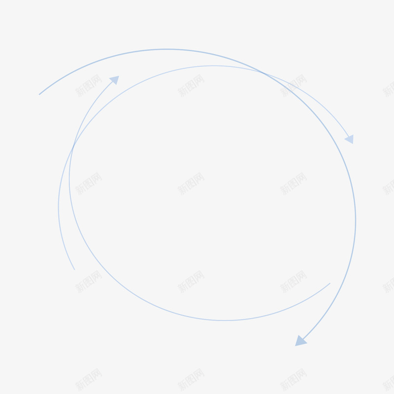 蓝色环形箭头png免抠素材_新图网 https://ixintu.com 数据 环形 箭头 素材