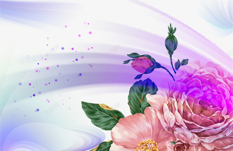 花卉装饰梦幻背景png免抠素材_新图网 https://ixintu.com 底纹 底纹背景 淡雅花纹 精美花纹 花卉花纹 花卉装饰梦幻背景 花纹 花纹背景