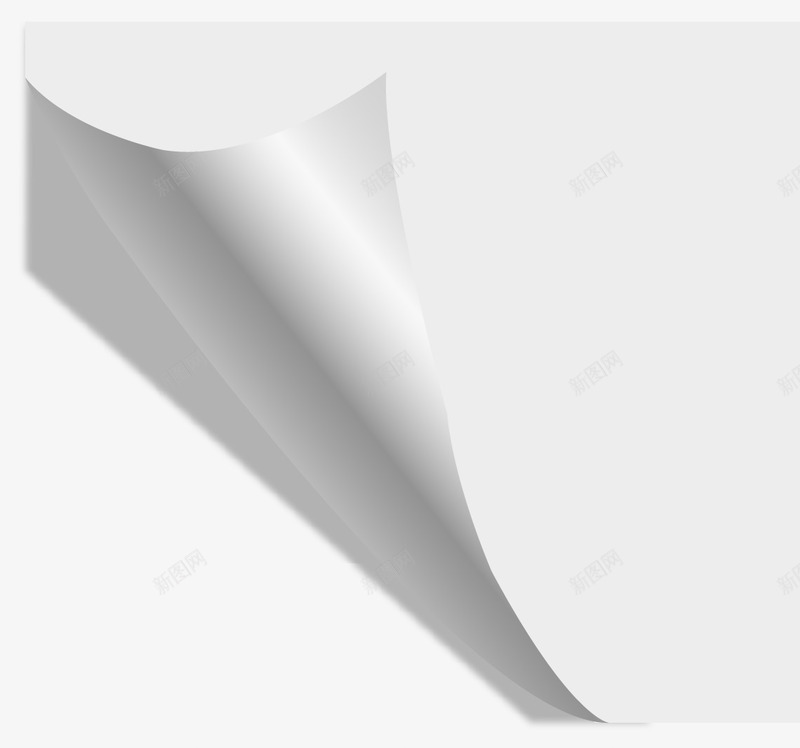 铜版纸白色翻页png免抠素材_新图网 https://ixintu.com 卡通翻页 卡通风格 矢量翻页 翻页 翻页动作 铜版纸