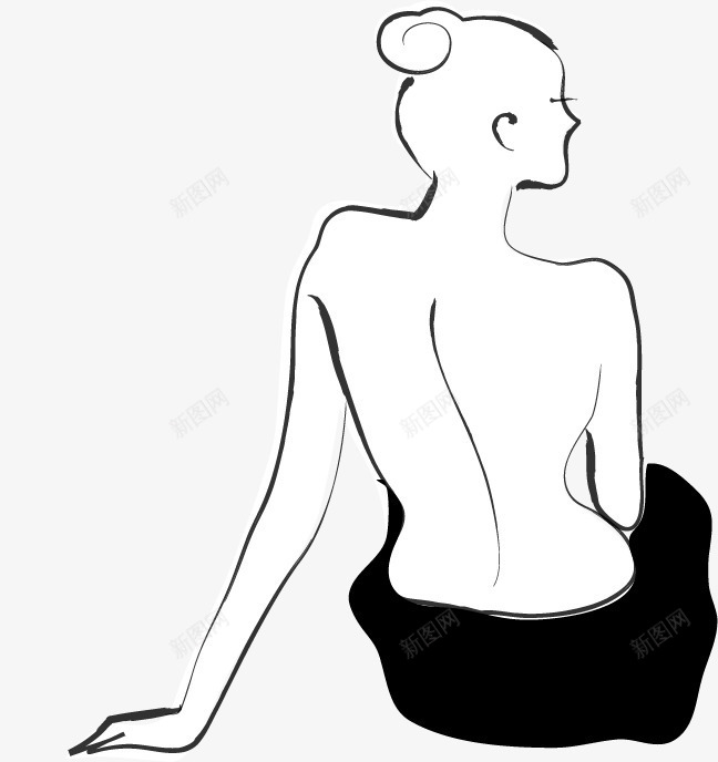 美女背影png免抠素材_新图网 https://ixintu.com 女性背影 美女 美女图片 背景