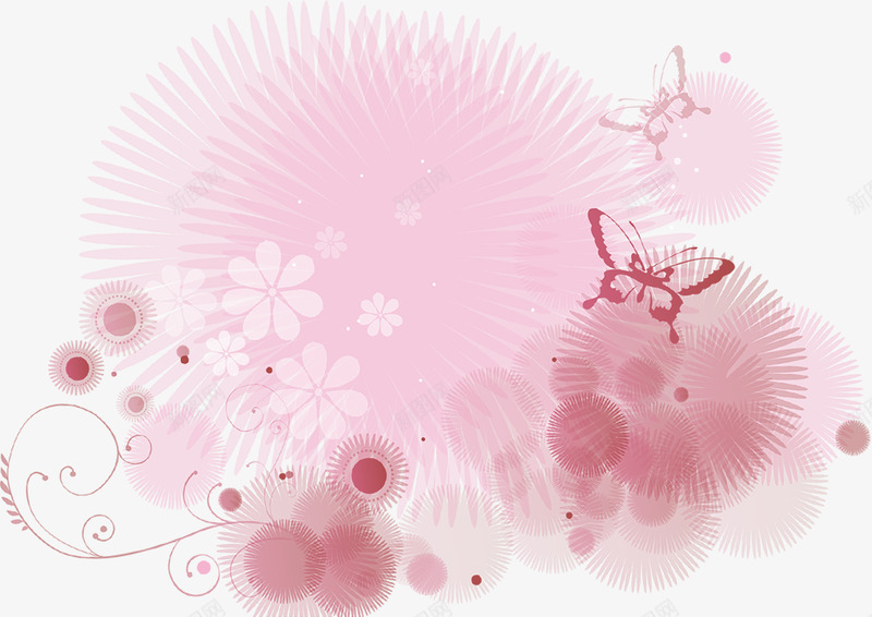 粉色淡雅花纹场景png免抠素材_新图网 https://ixintu.com 场景 淡雅 粉色 花纹