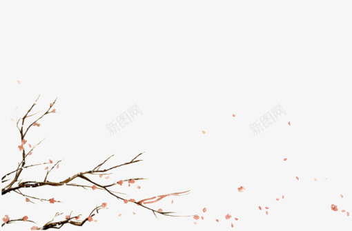 古风梅花图元素png免抠素材_新图网 https://ixintu.com 元素 古风 梅花