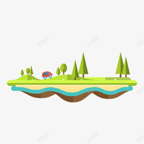 手绘卡通悬浮岛png免抠素材_新图网 https://ixintu.com 卡通悬浮岛 卡通素材 悬浮岛 手绘悬浮岛