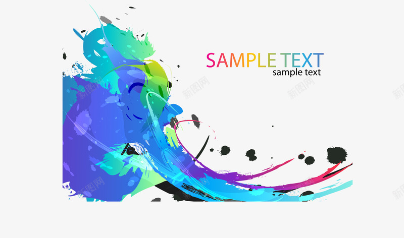 蓝色水浪矢量图ai免抠素材_新图网 https://ixintu.com 墨点 水浪 蓝色 矢量图