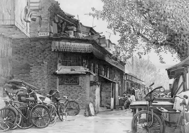 老北京胡同png免抠素材_新图网 https://ixintu.com 中国建筑 北京建筑 北京胡同 历史建筑 弄堂 弄堂口 老北京胡同 老式建筑 老胡同 胡同
