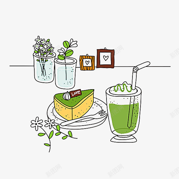 一块蛋糕png免抠素材_新图网 https://ixintu.com 插画 植物 茶点 蛋糕
