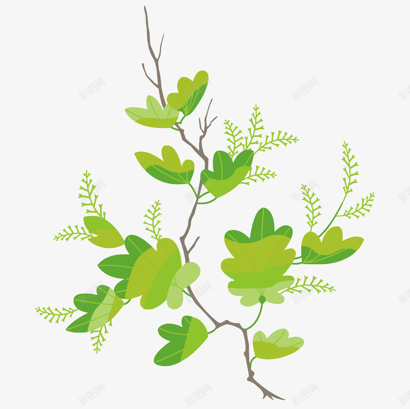 树叶png免抠素材_新图网 https://ixintu.com 叶子 底纹 树叶 矢量花纹 精致花纹 绿色 花纹 装饰花纹