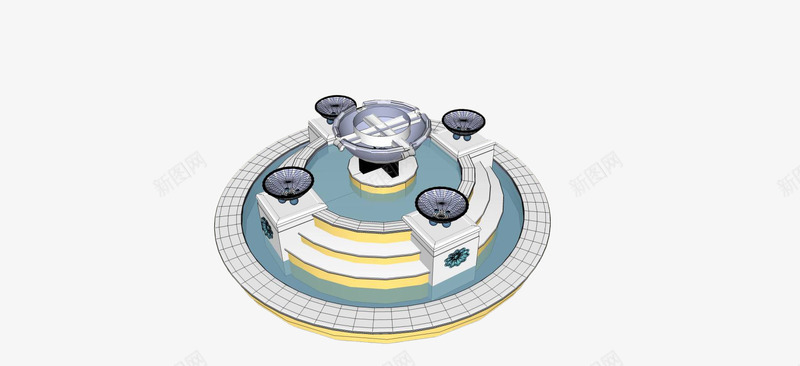 许愿池效果图png免抠素材_新图网 https://ixintu.com 喷水池 小品 愿望的实现 景观 简约风格 装饰 许愿池