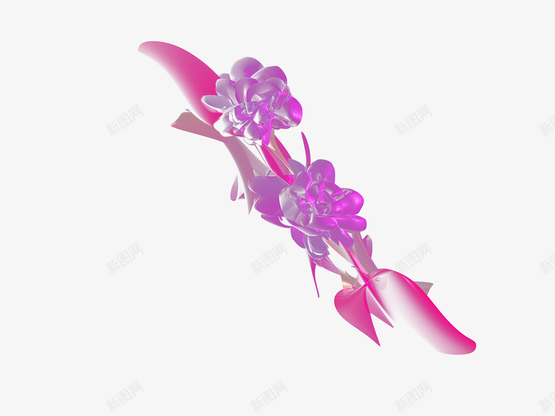 创意创意科技虚幻花朵png免抠素材_新图网 https://ixintu.com 光影溶图 光影特效 光影线 科技图片 科技背景 科技背景装饰 花朵 虚幻