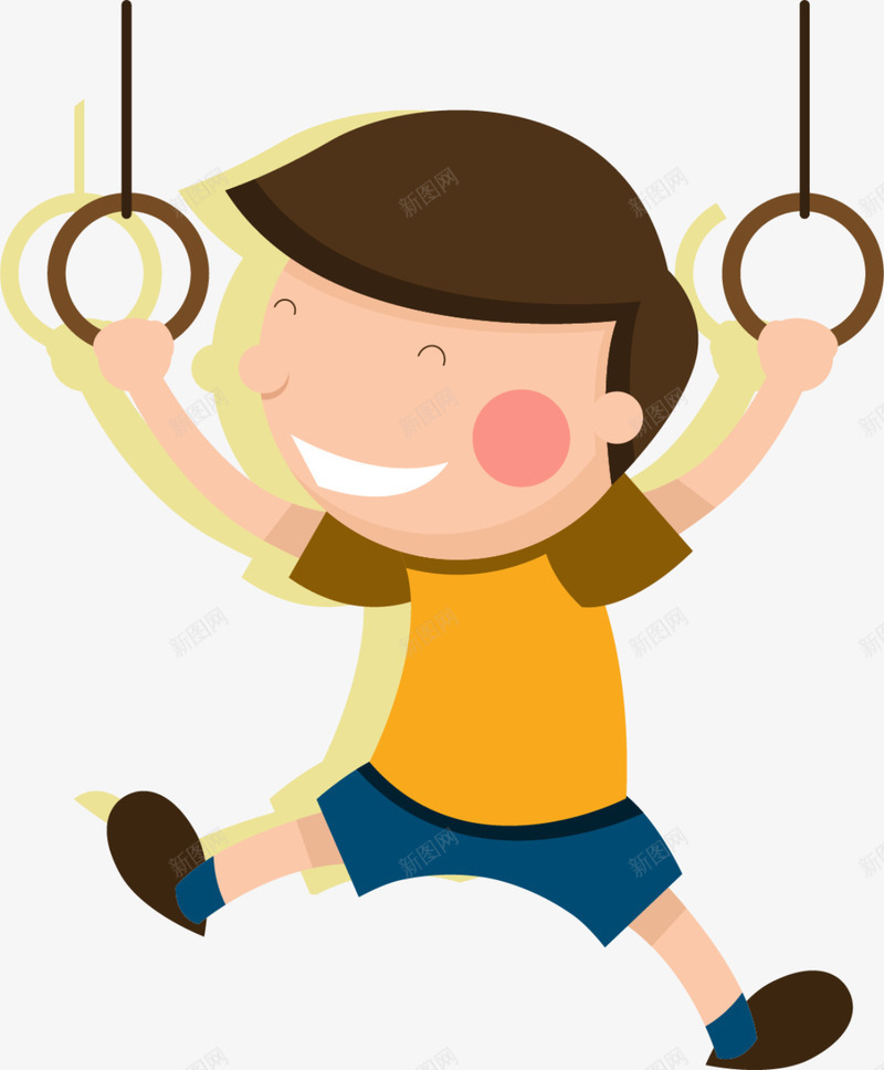 拉着吊环的可爱男孩png免抠素材_新图网 https://ixintu.com 可爱男孩 喜悦 害羞 开心 拉着吊环 笑嘻嘻